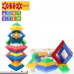 ETI Toys | STEM Learning | 30 Piece Stack'em Pyramid; Build Tree Owl Lighthouse Endless Designs! 100% Non-Toxic Fun Creative Skills Development! Best Gift Toy for 3 4 5 Year Old Boys and Girls  B07G8HPXGG